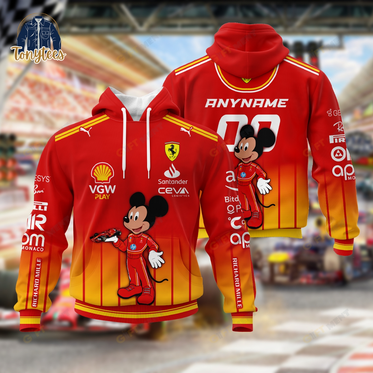 Scuderia Ferrari x Mickey Personalized Hoodie